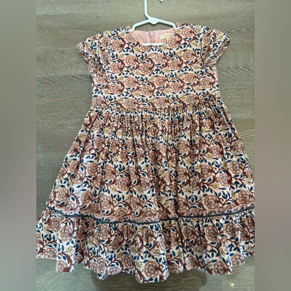 Pink Chicken Rose and Navy Kids Dress